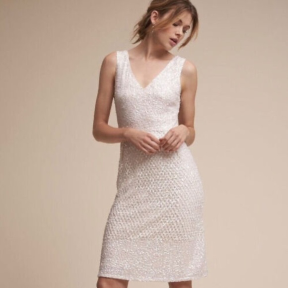 *Moving Sale* BNWT Adrianna Papell Ivory Sequin Dress - Picture 1 of 7